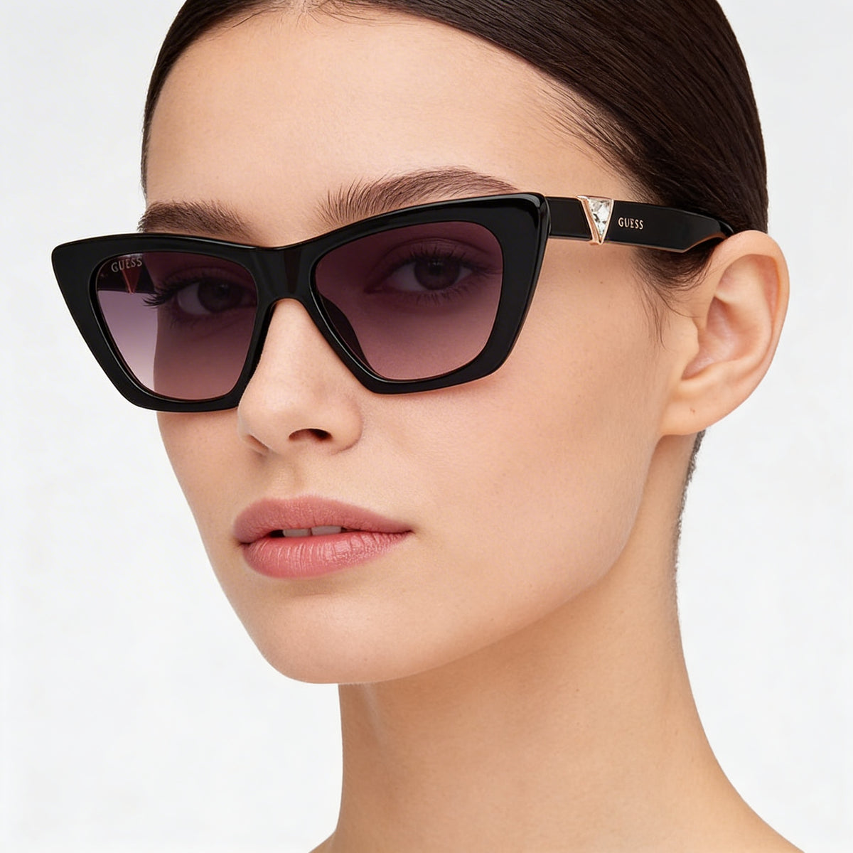 Gafas de sol Guess "cat eye" color negro brillante para mujer, 53 mm, Photo 3