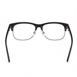 Guess Rectangle Eyeglasses Women — side view, Black Plastic temples