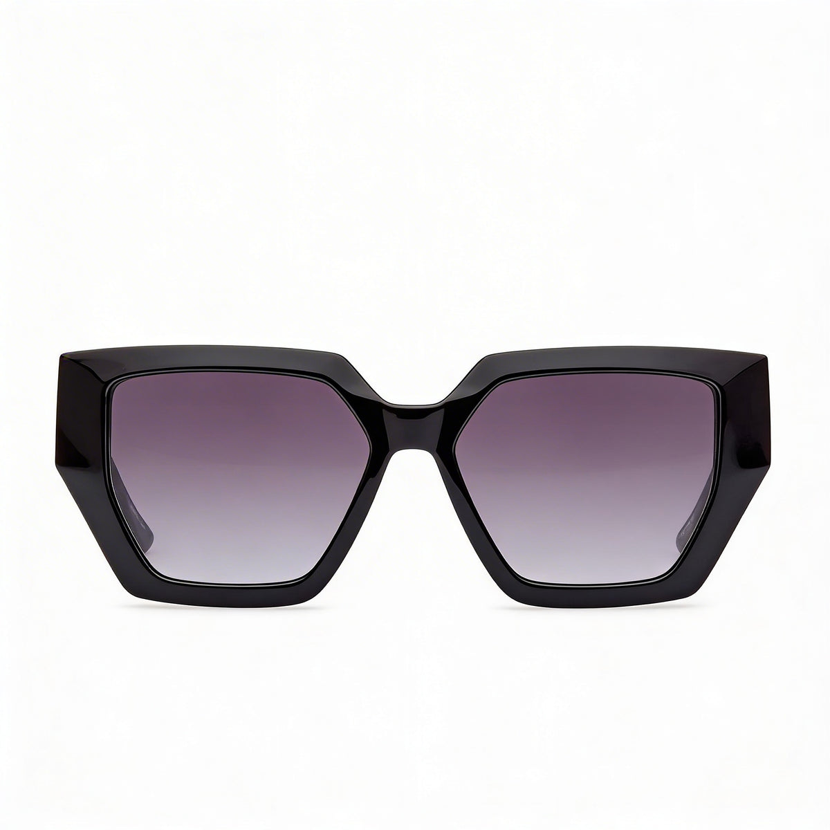 Guess Shiny Black/Grey Shaded Rectangle Sunglasses for Women, 53mm, Photo 2