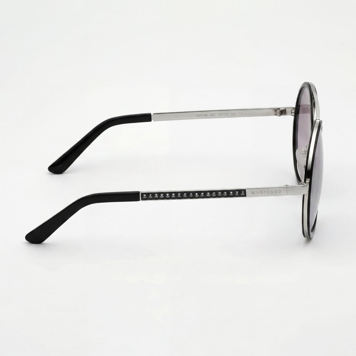 Guess GM0780 Black Round Plastic Sunglasses for Women, 55mm, Photo 2