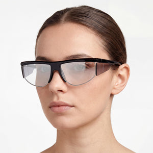 Guess Square Sunglasses for Women — interior view, Grey lens detail