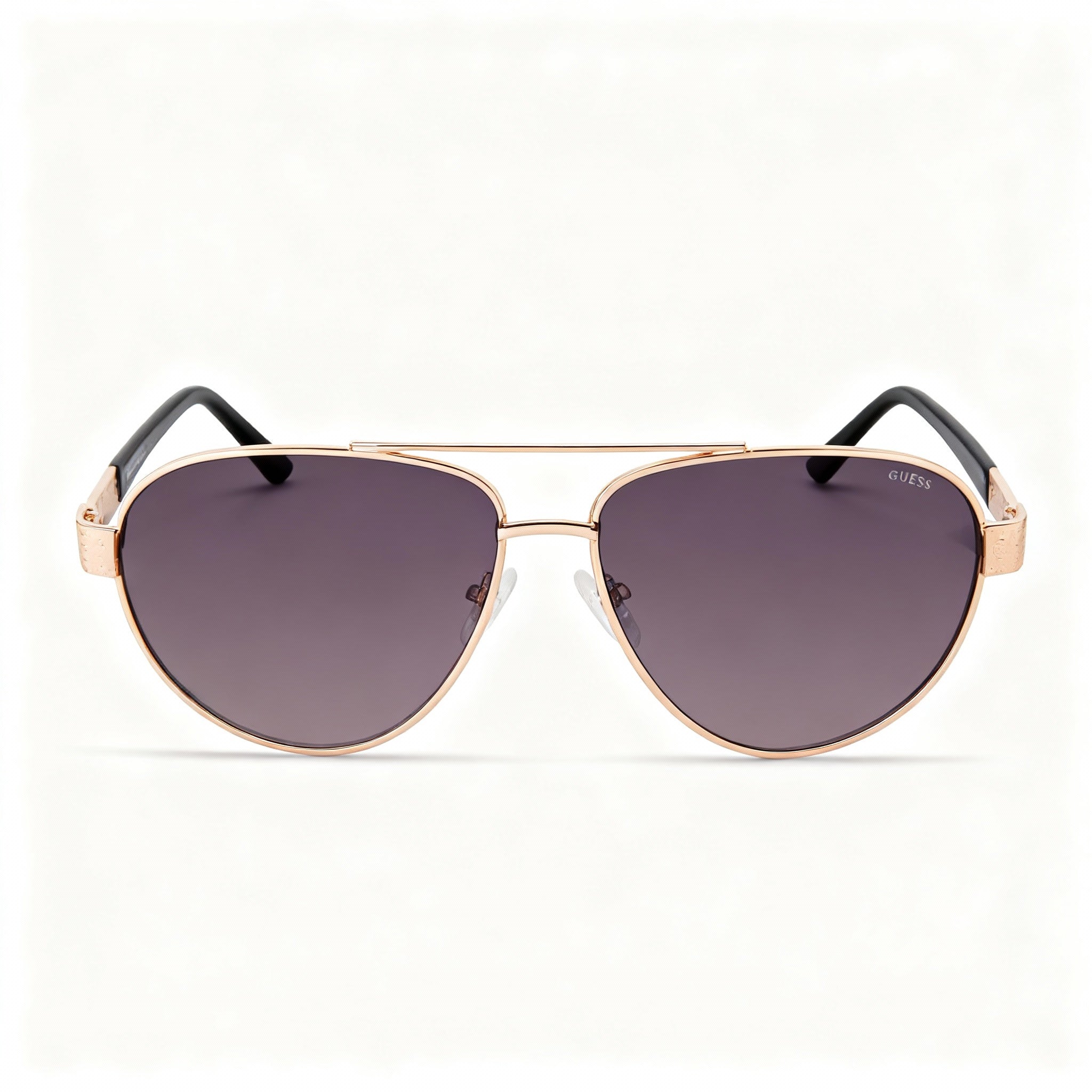 Gafas de sol rectangulares unisex Guess Bohemian Shiny Light Nickeltin, 60 mm, Photo 2