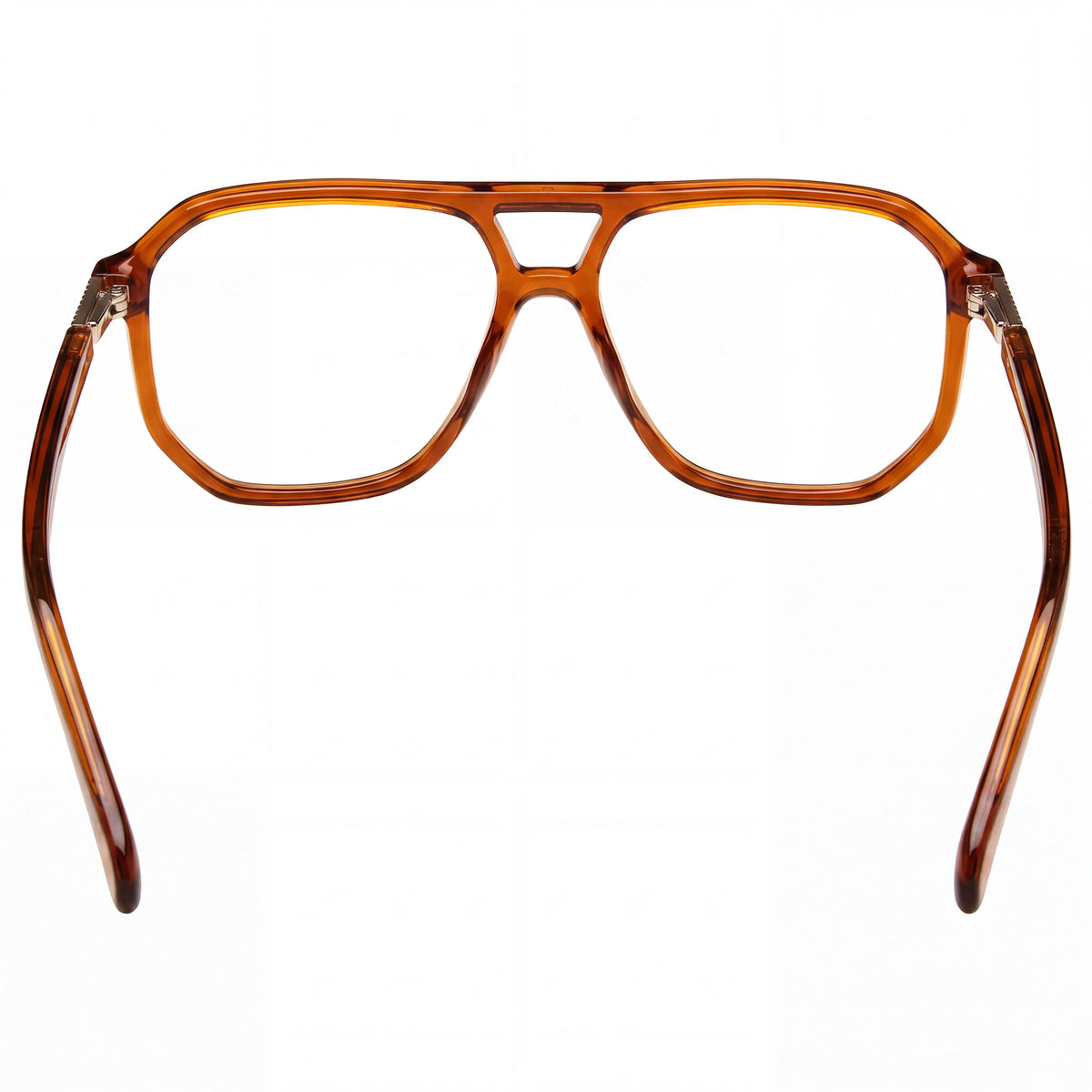 Guess GU8252 Shiny Light Brown Rectangle Eyeglasses Unisex, Plastic 57mm, Photo 2