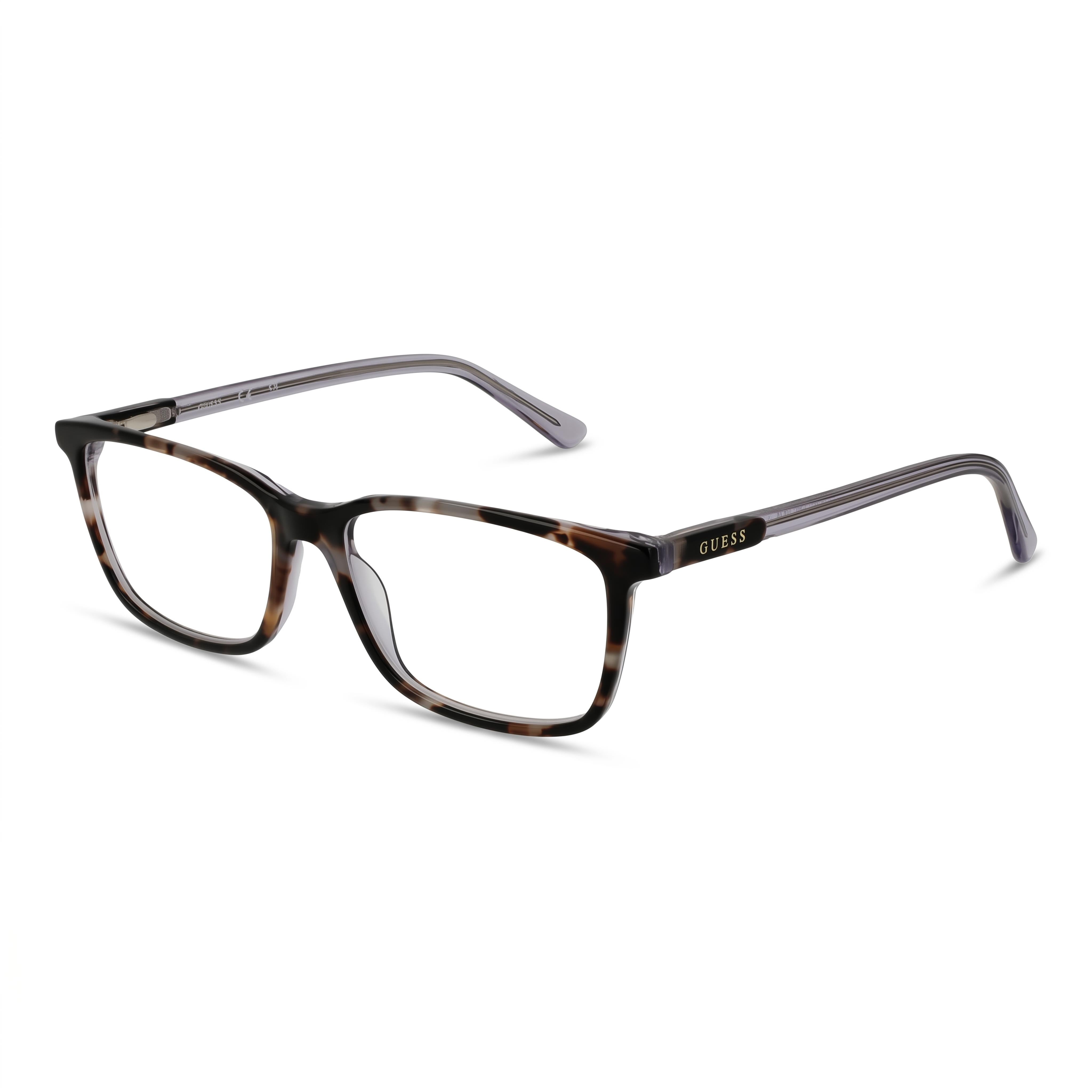GUESS Brown Rectangle Eyeglasses for Women, Acetate 54mm, Photo 1