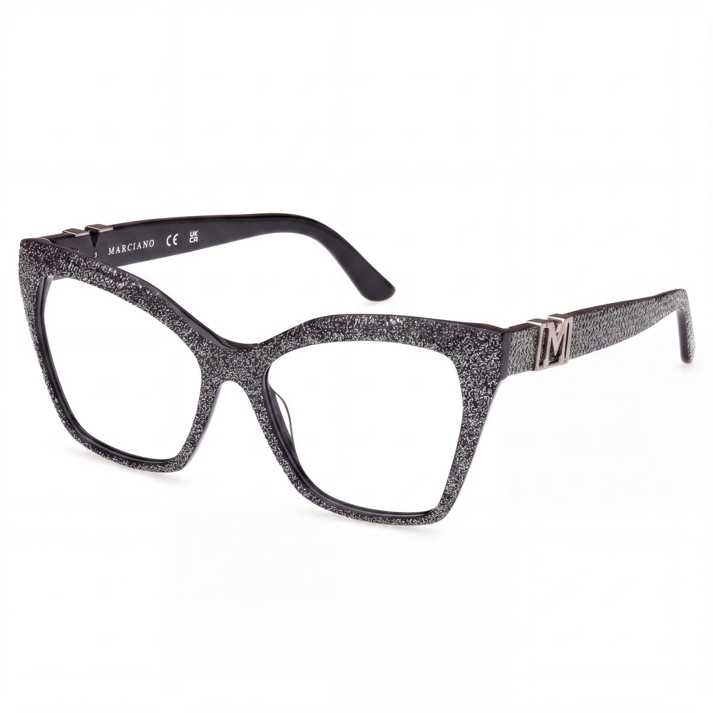 GUESS by Marciano GM 50009 Black Cat Eye Eyeglasses for Women, Plastic frame