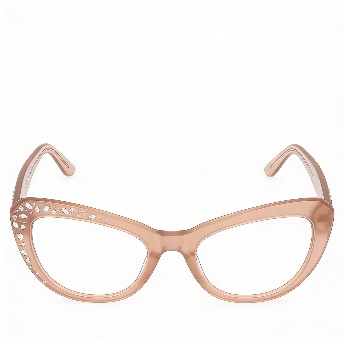 Gafas graduadas Guess by Marciano Gm50016 de ojo de gato color beige brillante para mujer, Photo 2