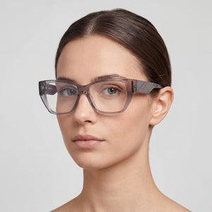 Guess by Marciano Gm50019 Rectangle Eyeglasses for Women — interior view, Polycarbonate demo lenses
