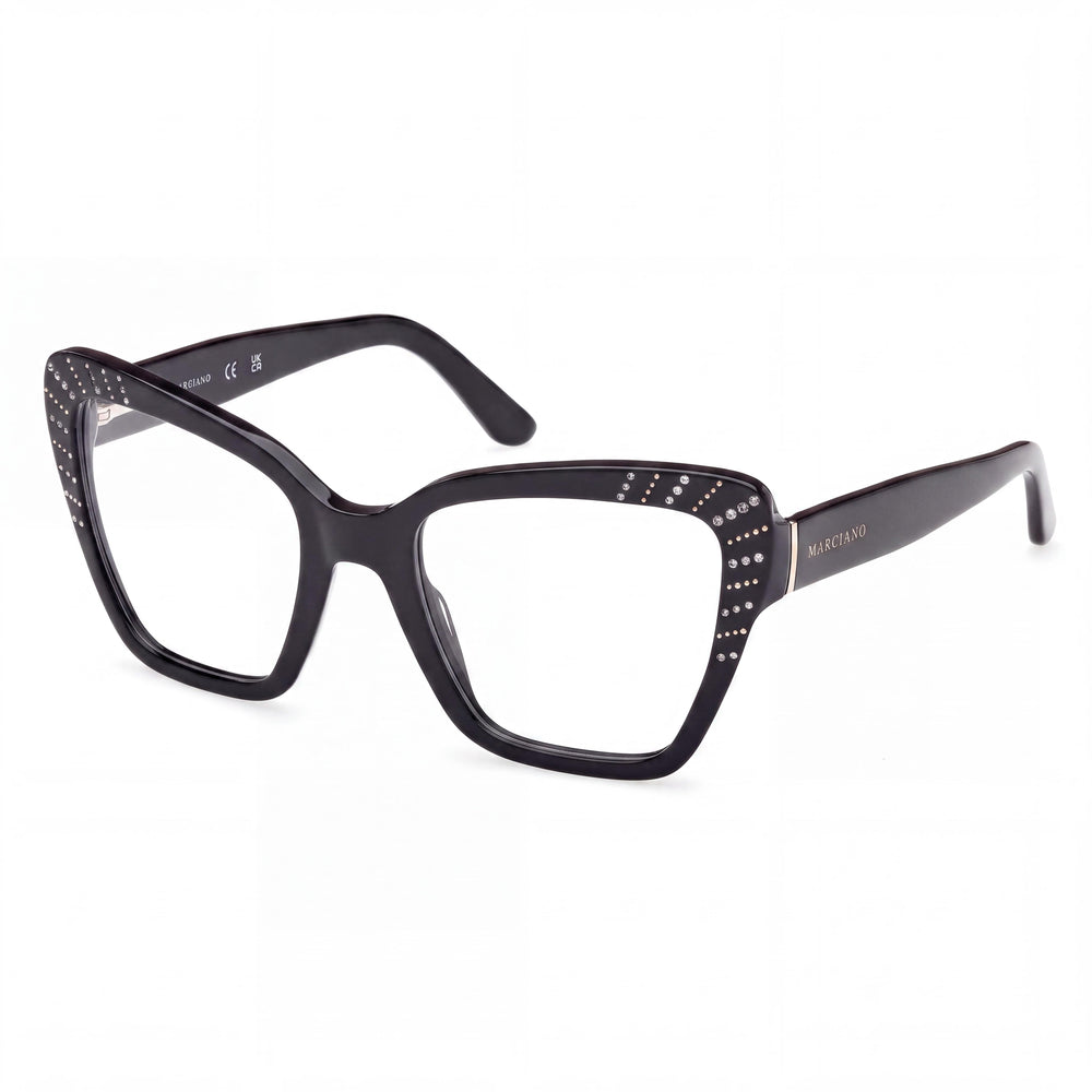 Guess by Marciano Gm50034 Black Cat Eye Eyeglasses for Women, Plastic frame