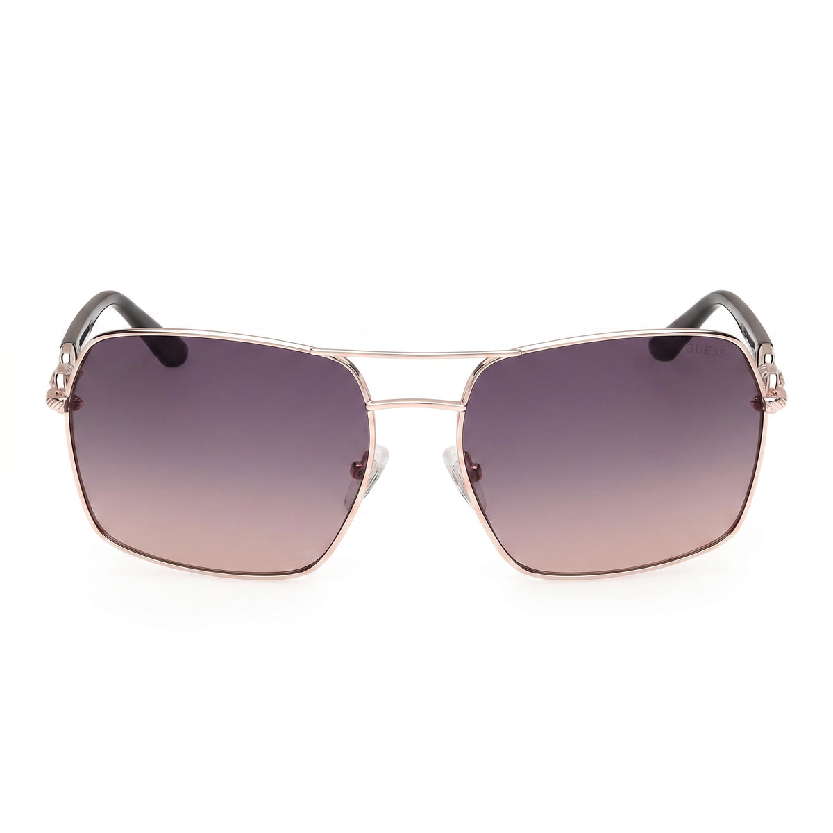 Guess Classic GU00159 Shiny Rose Gold Aviator Sunglasses Unisex, 63mm, Photo 2