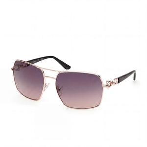 Guess Classic Gold Aviator Sunglasses Unisex, gradient smoke lens
