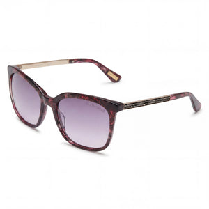 Guess Classic Violet Square Sunglasses for Women, Burgundy lens