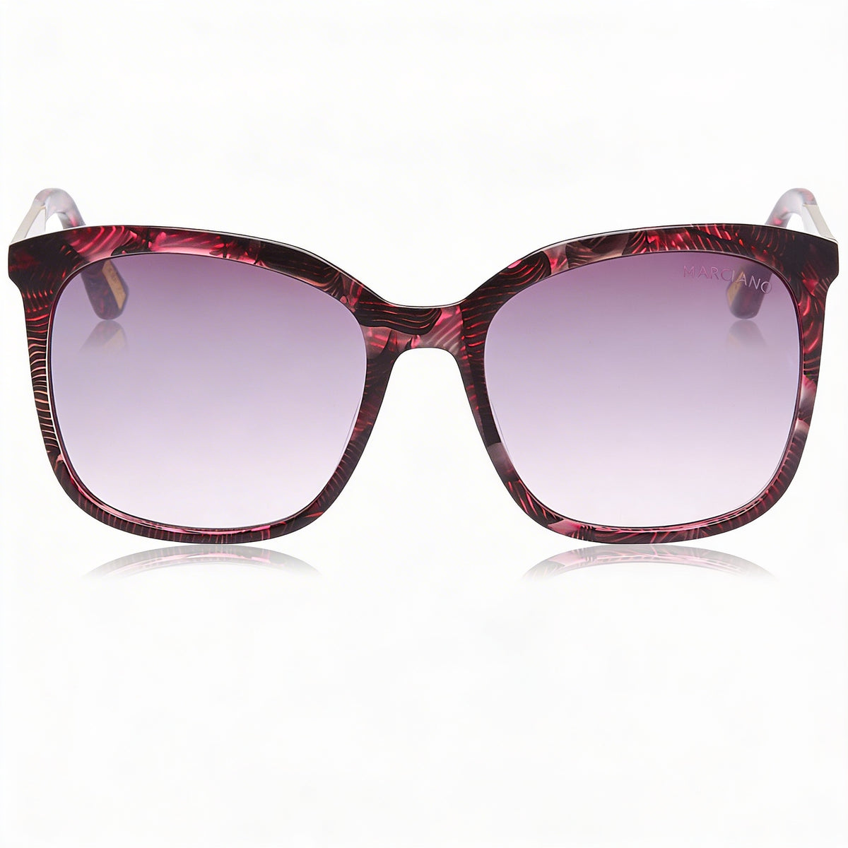 Gafas de sol cuadradas Guess Classic Shiny Violet para mujer, 54 mm, Photo 3