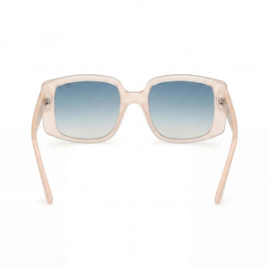 Guess Emery Rectangle Sunglasses Women — side view, Non-Polarized Gradient Green lens