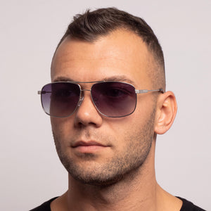 Guess GF0205 Rectangle Sunglasses for Men — interior view, Non-Polarized lens detail