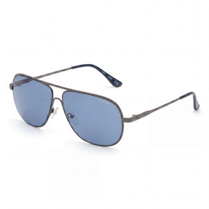 Guess Gf0208 Silver Aviator Sunglasses for Men, Metal frame