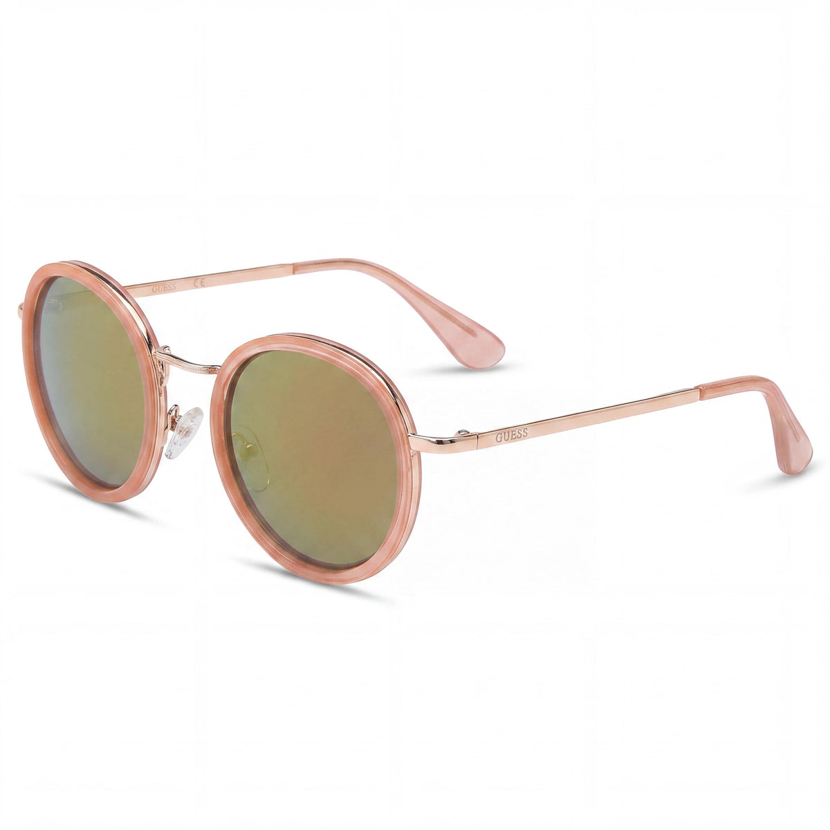 Gafas de sol redondas Guess Gf0303 rosas / burdeos con espejo para mujer, 49 mm, Photo 1