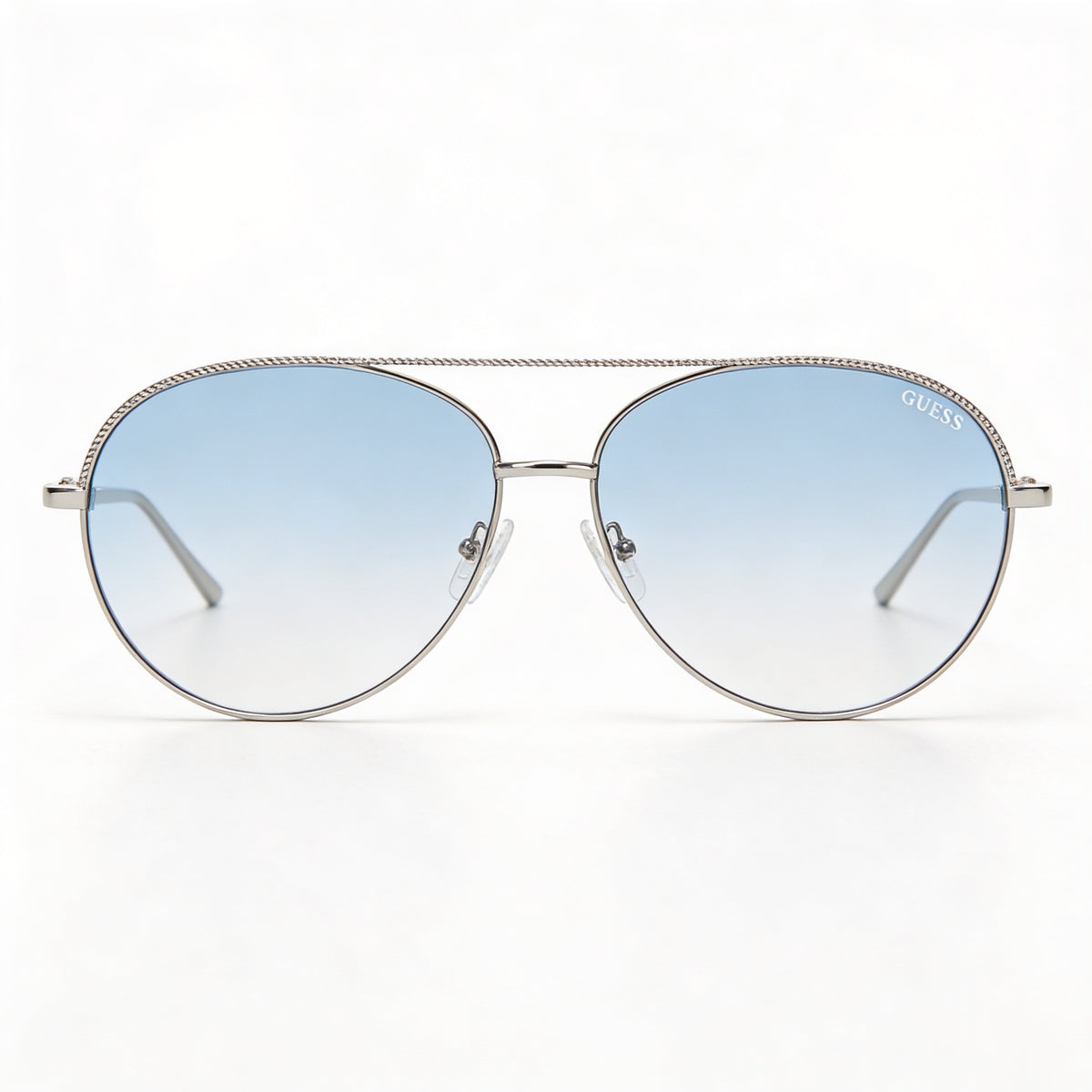 Gafas de sol Guess GF0391 Aviator degradadas plateadas para mujer, 63 mm, Photo 2