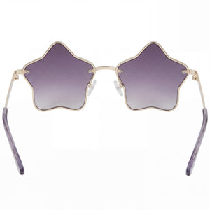 Guess GF4012 Rectangle Sunglasses Women — side view, Purple lens