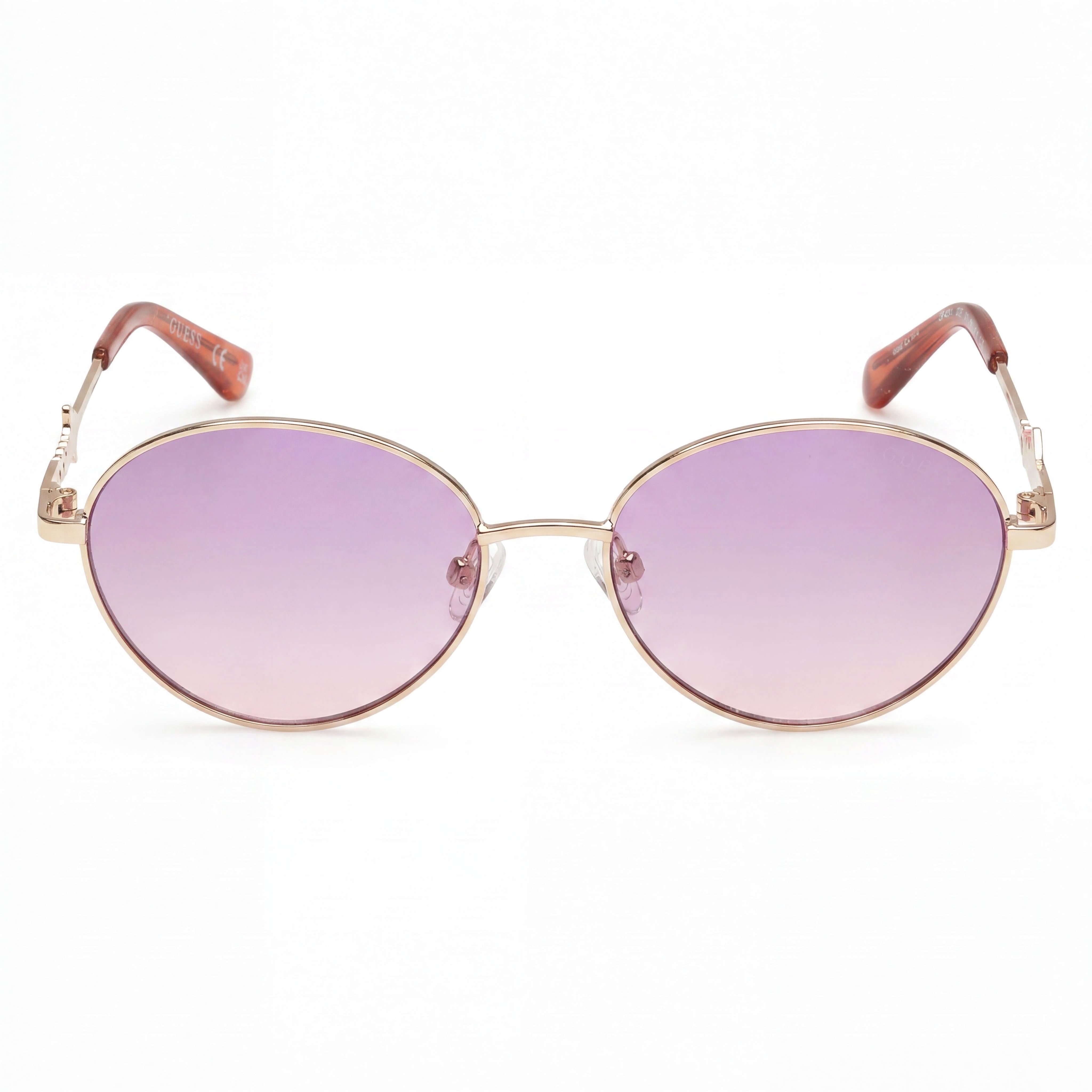 Guess GF4014 Gold Violet Round Sunglasses for Women, 50mm, Photo 2
