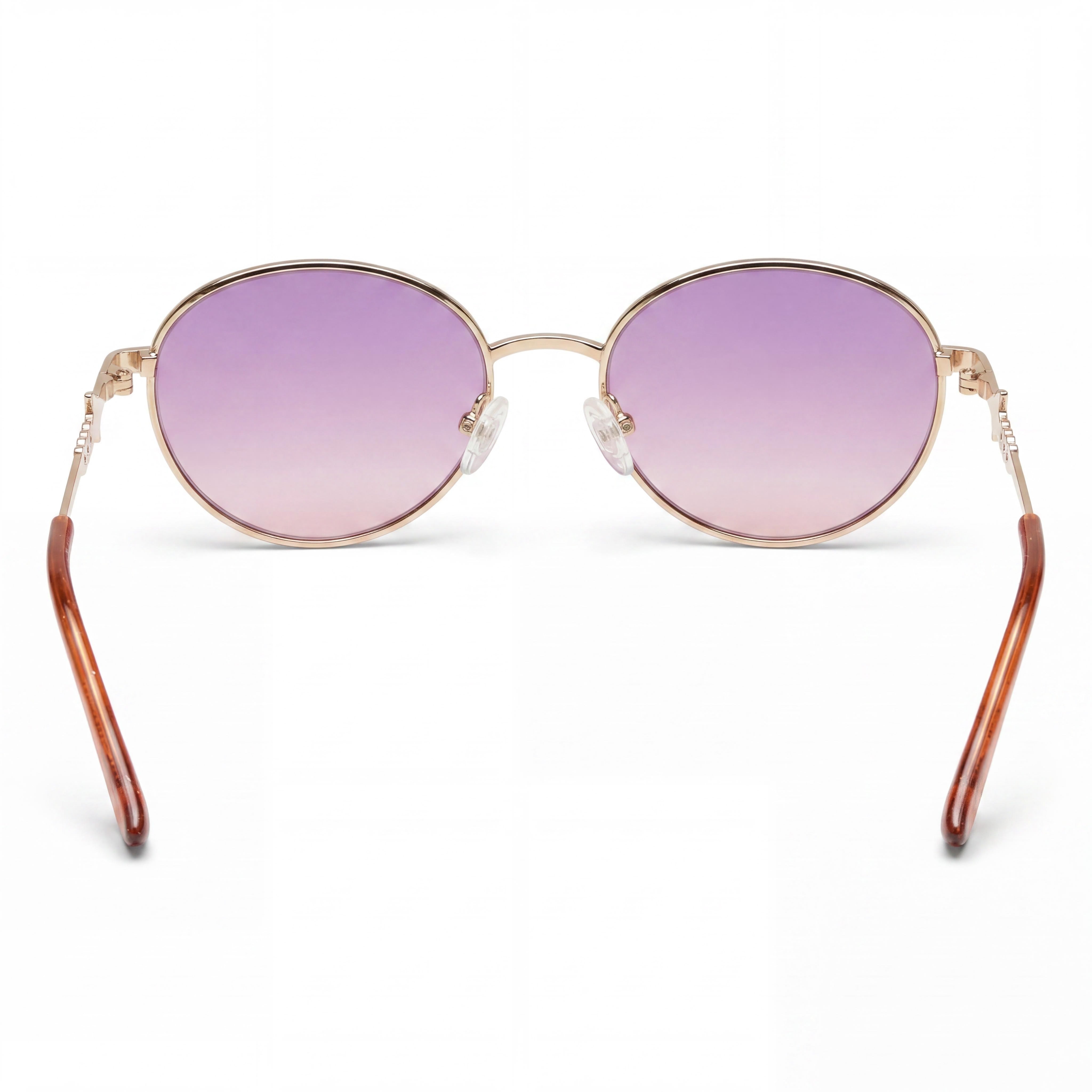 Guess GF4014 Gold Violet Round Sunglasses for Women, 50mm, Photo 4
