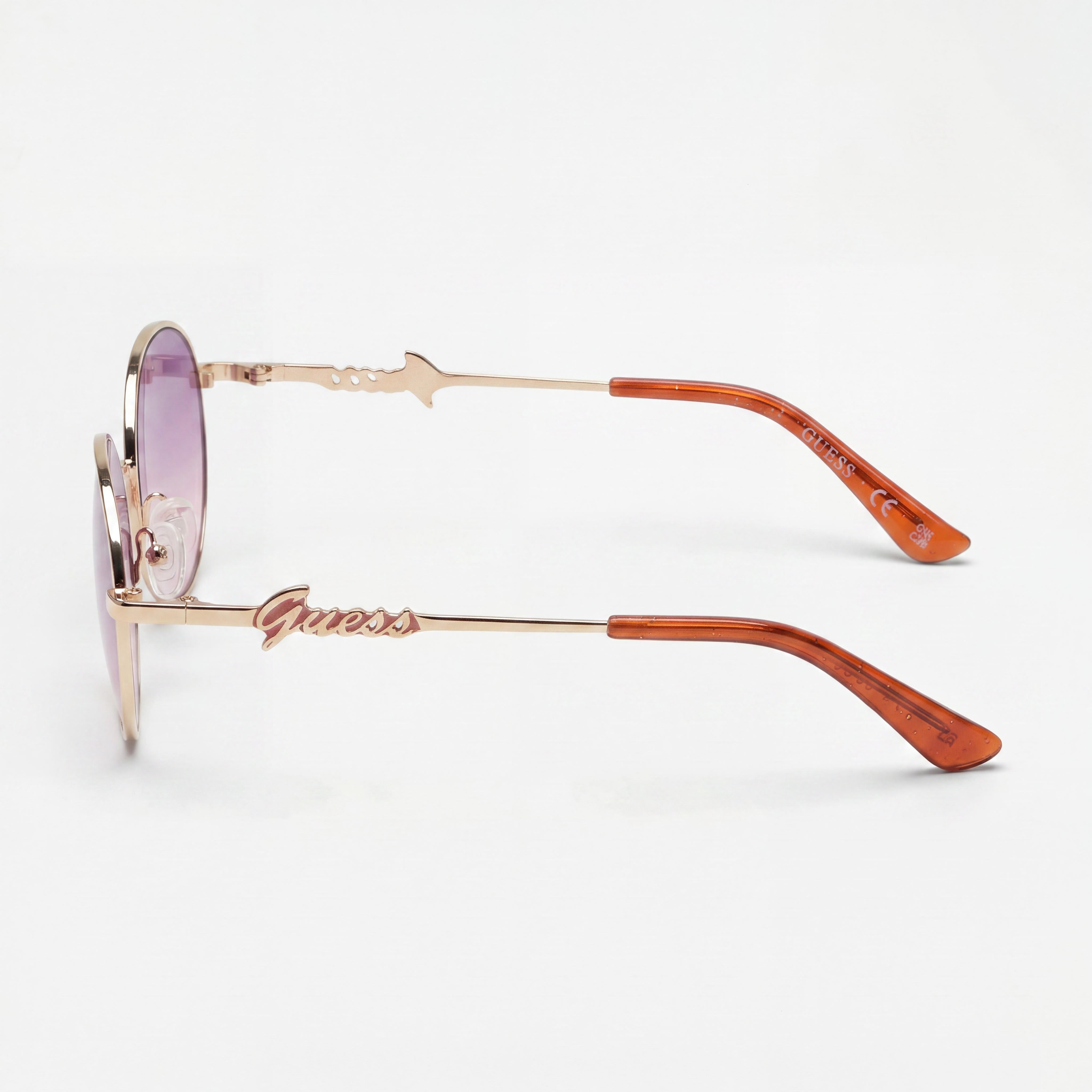 Guess GF4014 Gold Violet Round Sunglasses for Women, 50mm, Photo 3