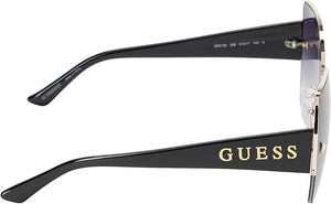 Guess GF6136 Square Sunglasses Women — side view, Polarized Gradient smoke lens