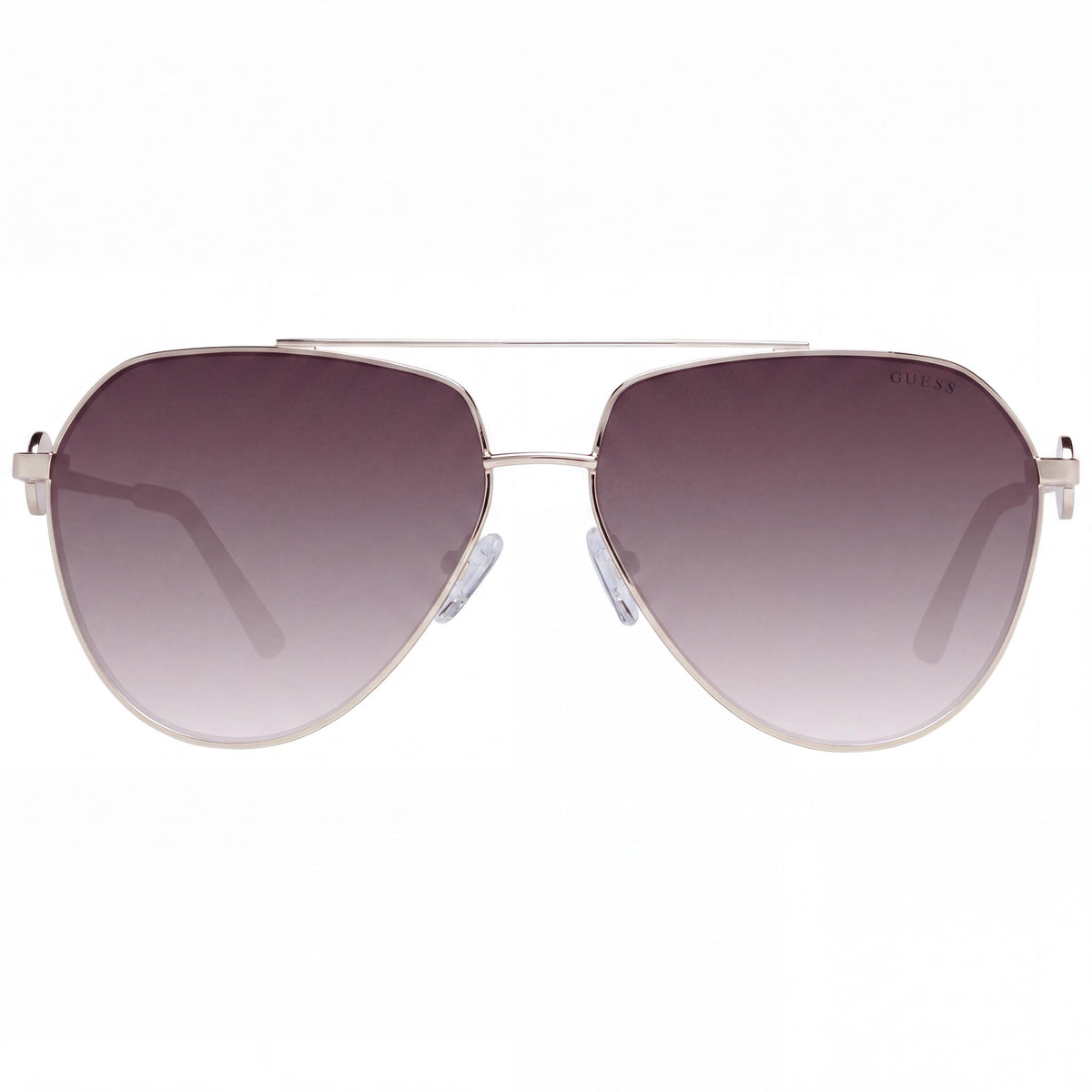 Gafas de sol de aviador Guess para mujer GF6140 de metal dorado con lentes marrones degradadas 100 % protección UV 62 mm, Photo 2