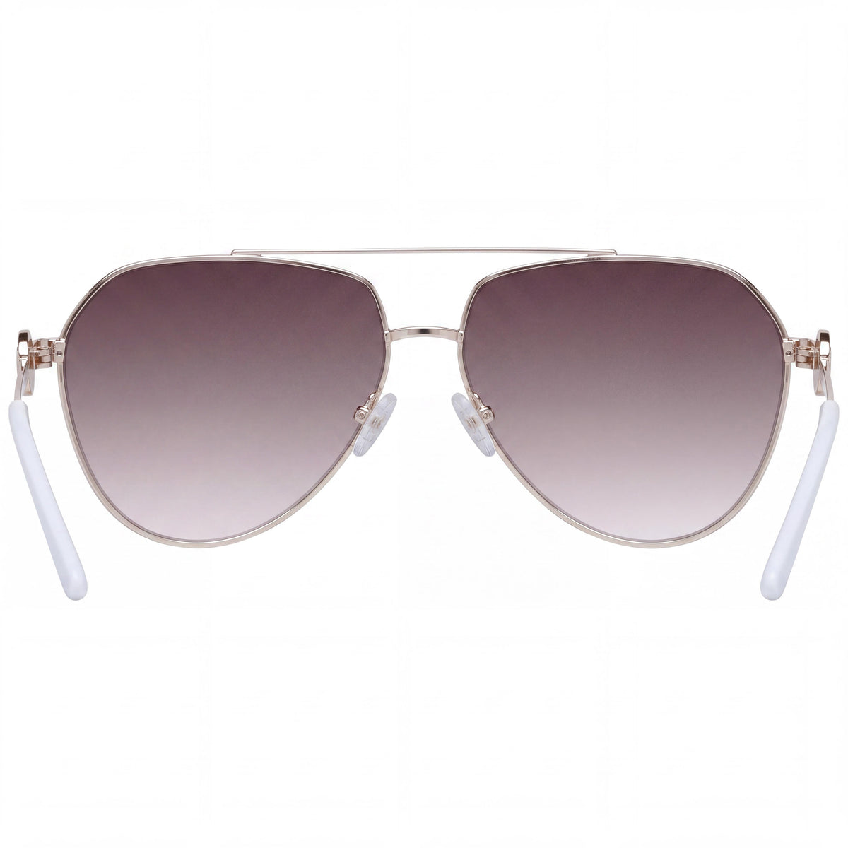 Gafas de sol de aviador Guess para mujer GF6140 de metal dorado con lentes marrones degradadas 100 % protección UV 62 mm, Photo 3
