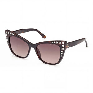 Guess Gm00000 Havana Cat Eye Sunglasses for Unisex, Non-Polarized lens