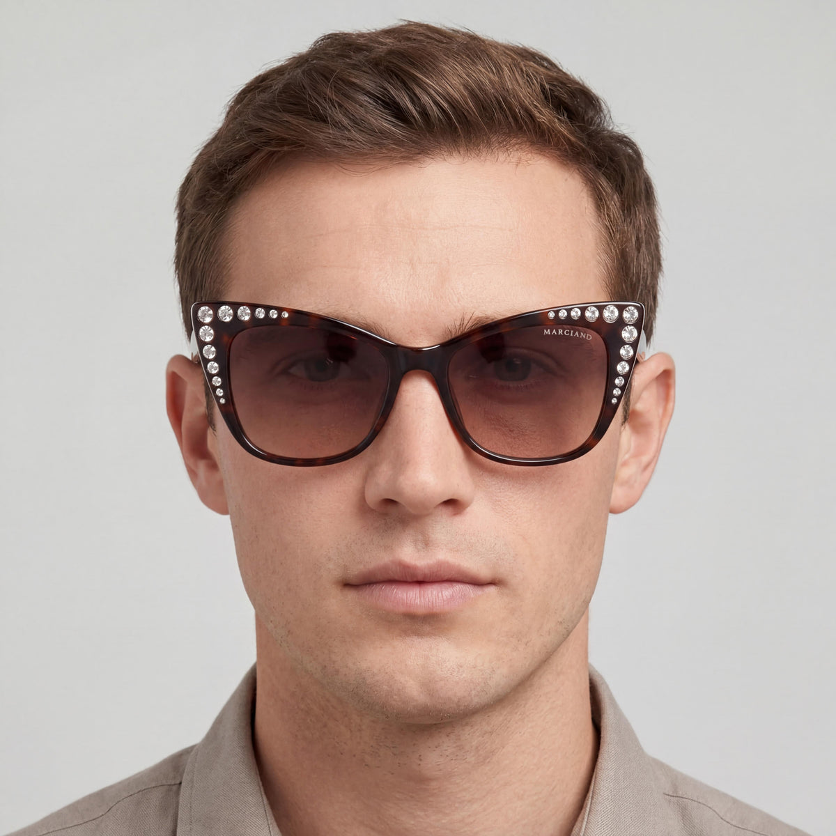 Gafas de sol unisex Guess Gm00000 de estilo ojo de gato en color habano oscuro, 54 mm, Photo 5