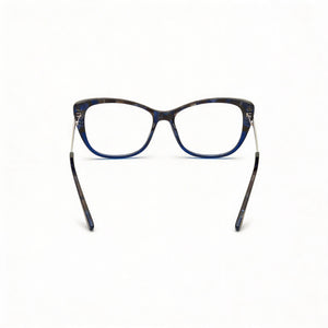 Guess Gm0352 Cat Eye Eyeglasses Women — side view, Blue Plastic temples