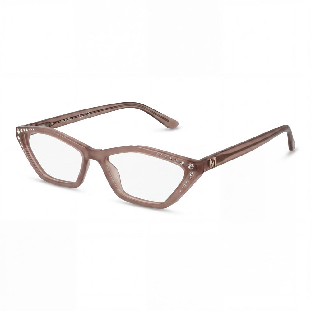 Guess Gm50002 Beige Rectangle Eyeglasses for Men, Injected frame