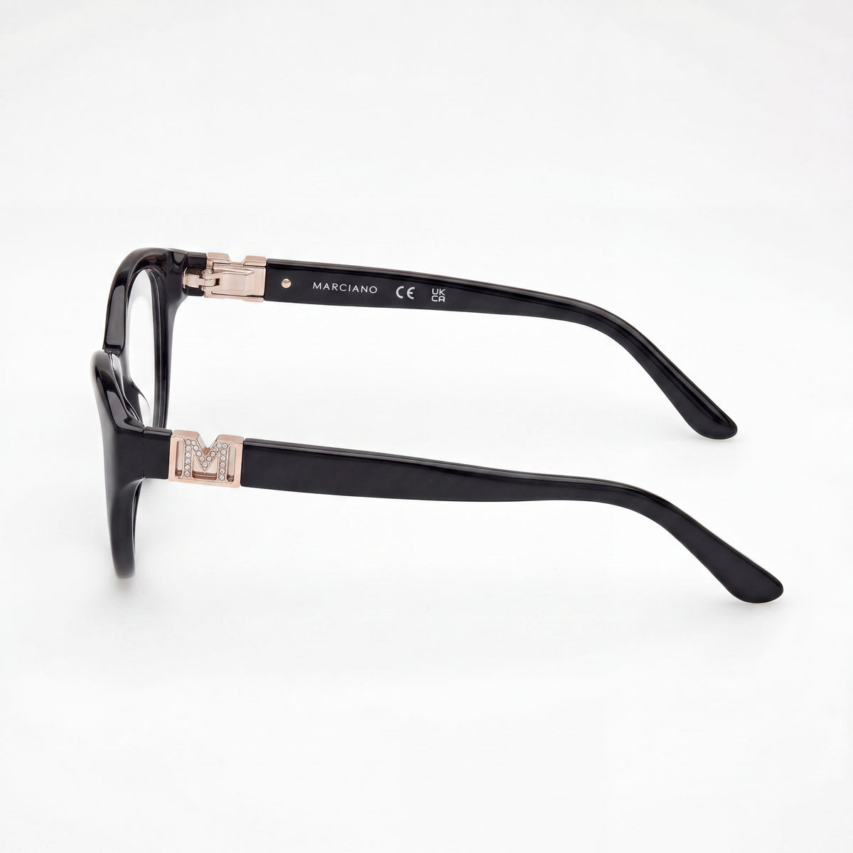 Gafas Guess Gm50004 tipo ojo de gato en negro brillante para hombre, de plástico, Photo 2
