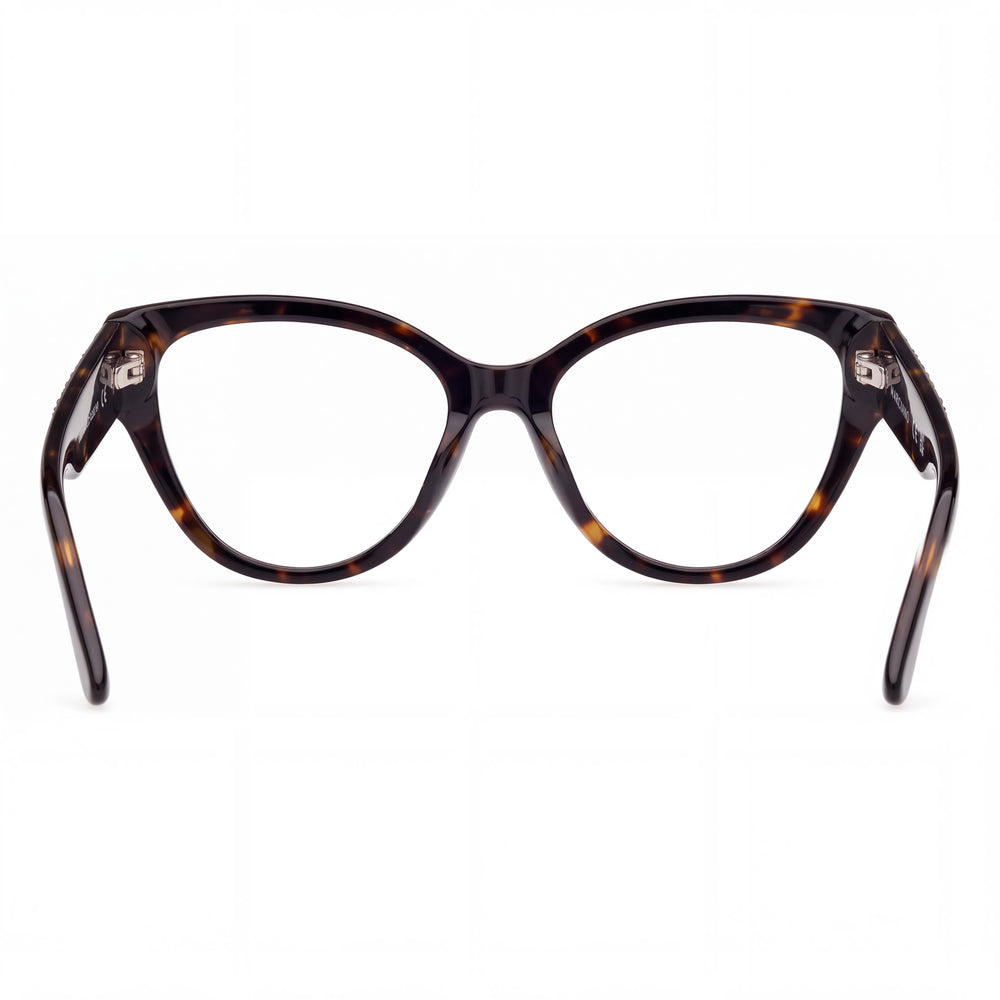 Guess Gm50018 Cat Eye Eyeglasses Women — side view, Havana Plastic temples