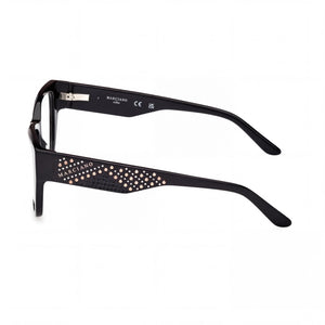 Guess Gm50019 Square Eyeglasses Women — side view, Shiny Black Plastic temples