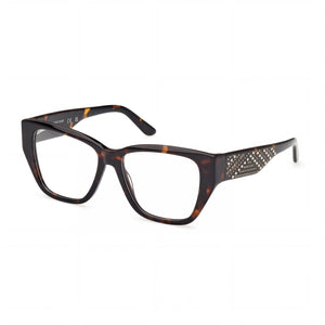 Guess Gm50019 Havana Rectangle Eyeglasses for Women, Plastic frame