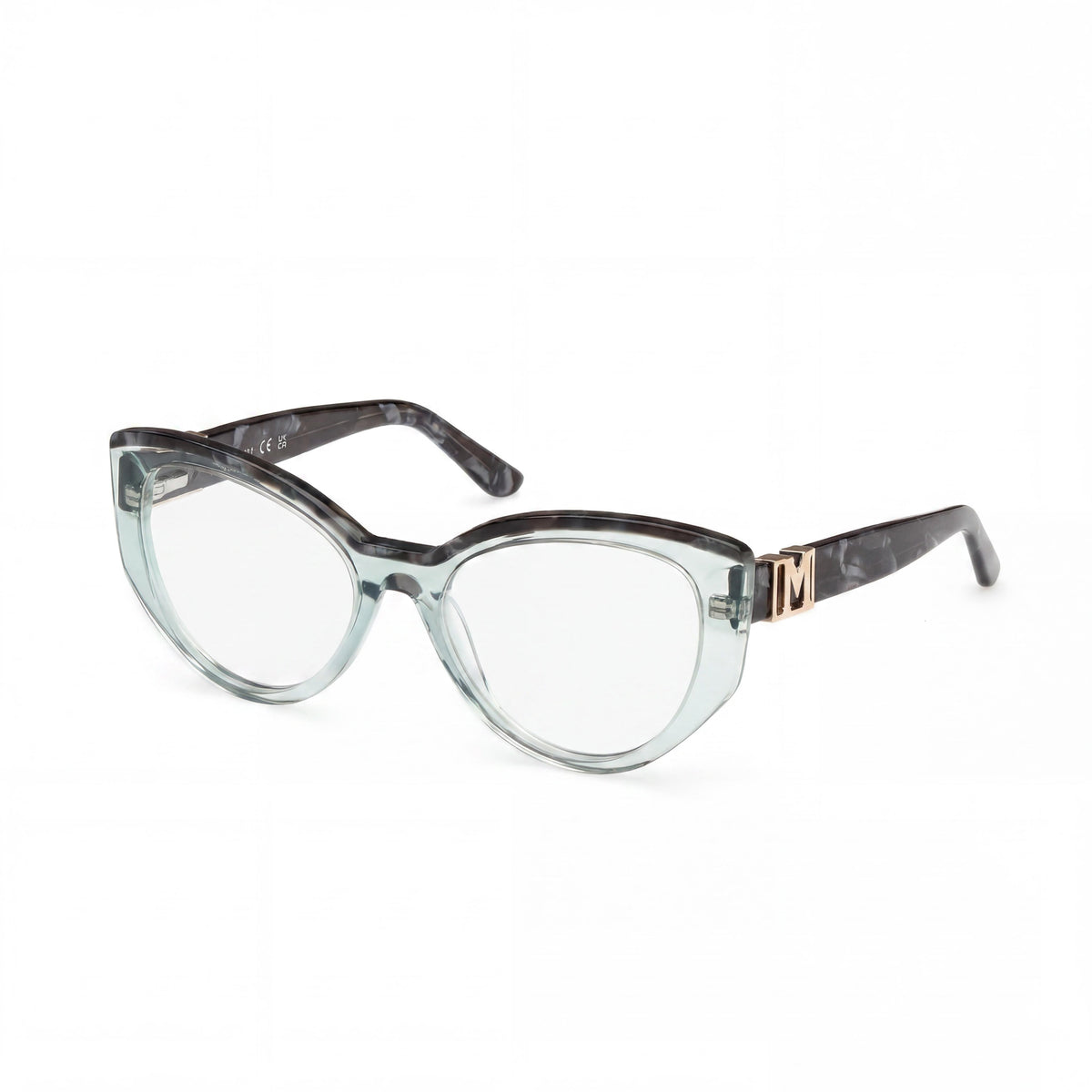 Gafas graduadas Guess Gm50031 para hombre, estilo ojo de gato, color verde claro brillante, 54 mm, Photo 1