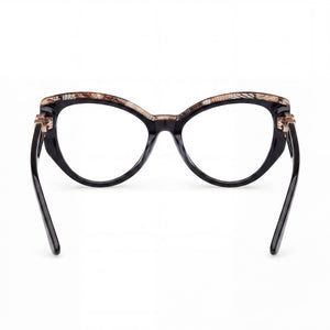 Guess Gm50031 Cat Eye Eyeglasses Women — side view, Black Plastic temples