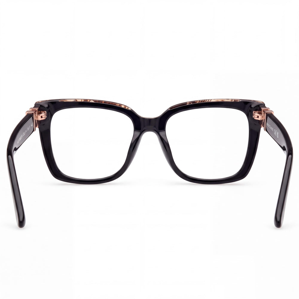 Guess Gm50032 Rectangle Eyeglasses Men — side view, Black Plastic temples