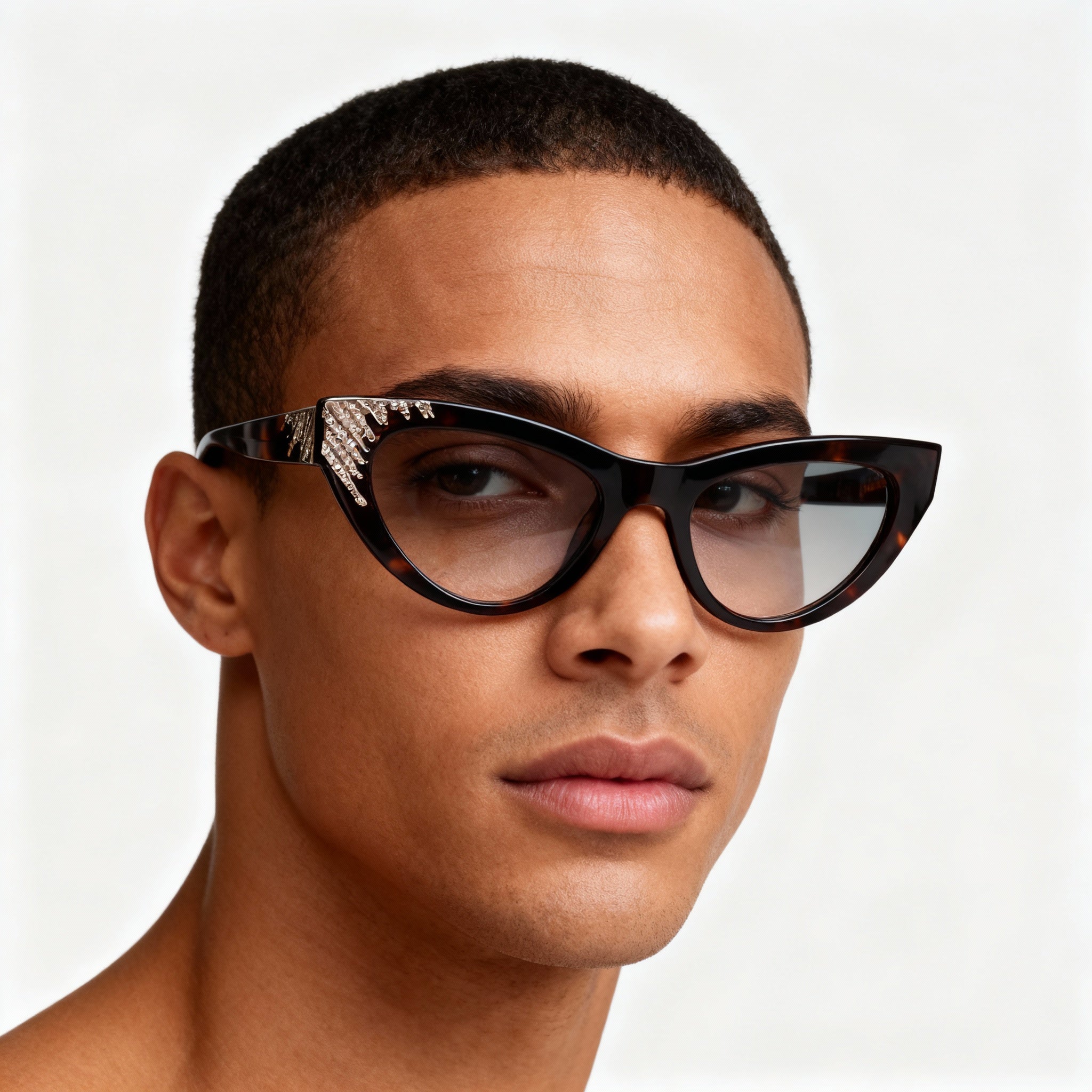 Guess Gm50036 Dark Havana Rectangle Eyeglasses for Men, Plastic 52mm, Photo 3