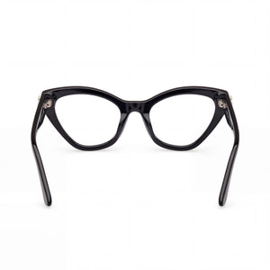 Guess Gm50038 Cat Eye Eyeglasses Women — side view, Black Plastic temples