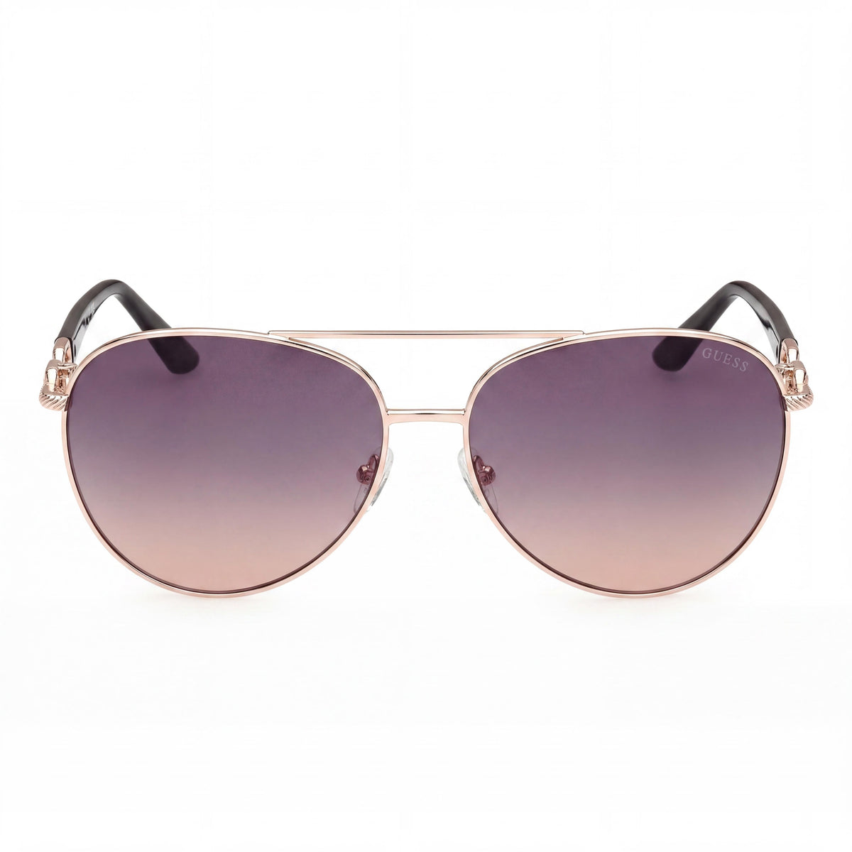 Gafas de sol tipo aviador Guess Shiny Rose Gold para mujer, 61 mm, Photo 2
