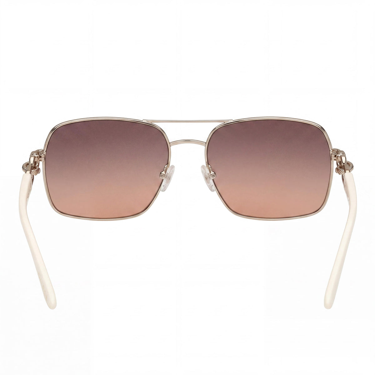 Guess Shiny Pale Gold Rectangle Sunglasses for Women, 63mm, Photo 4