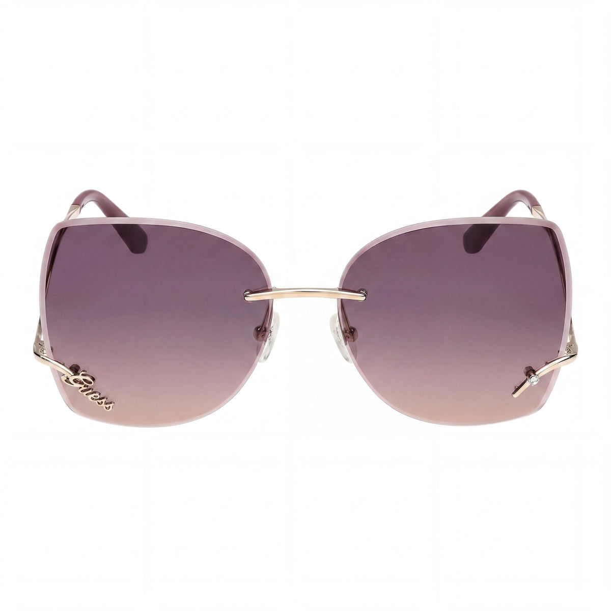 Gafas de sol cuadradas Guess para mujer, doradas y rosas, 60 mm, Photo 2