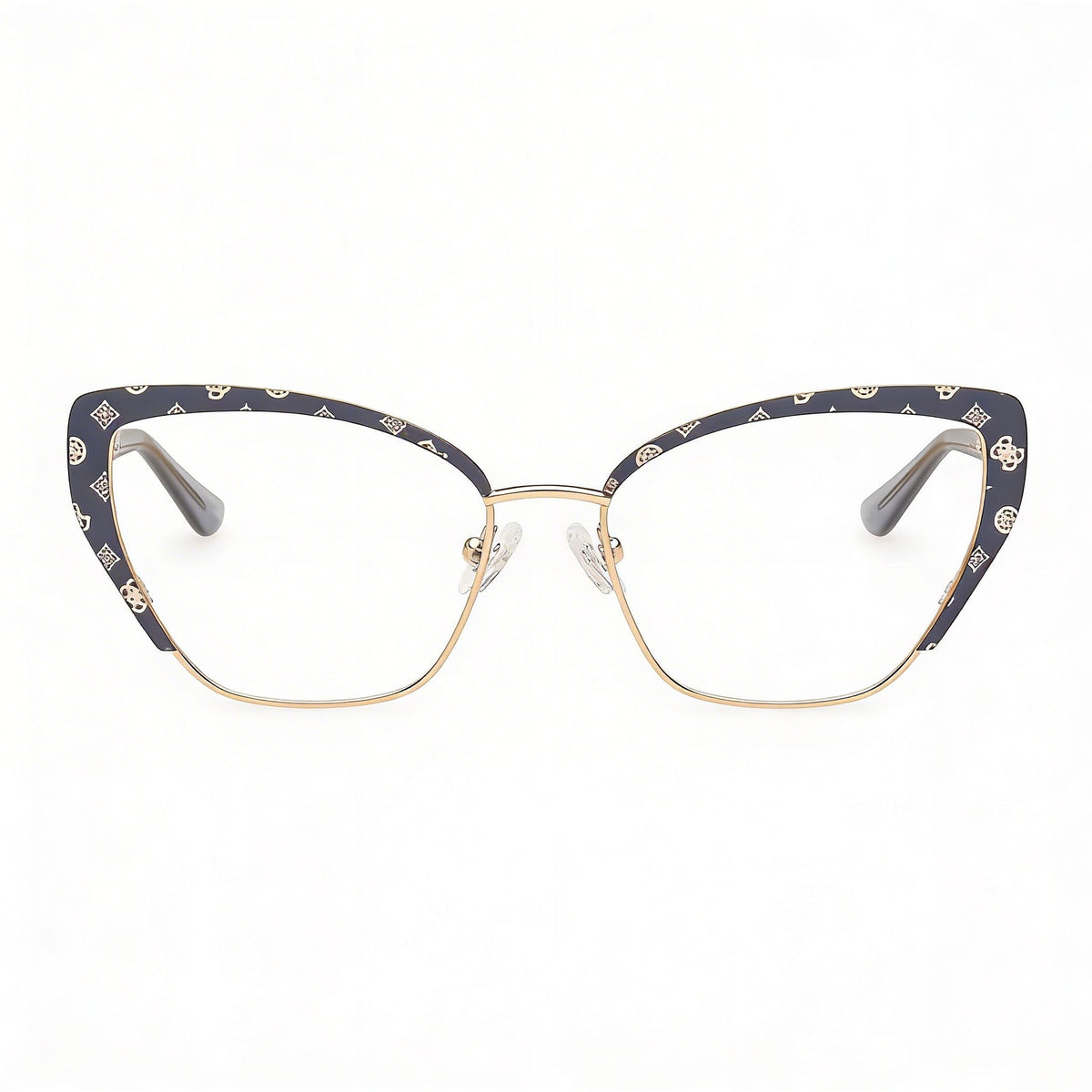 Lentes de mujer Guess, ojo de gato, gris mate, metal, Photo 2