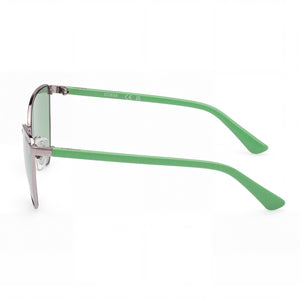Guess Cat Eye Sunglasses Women — side view, Non-Polarized Green lens