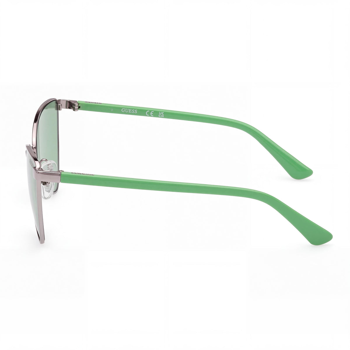 Gafas de sol Guess para mujer, estilo ojo de gato, color gris plomo brillante, 55 mm, Photo 3
