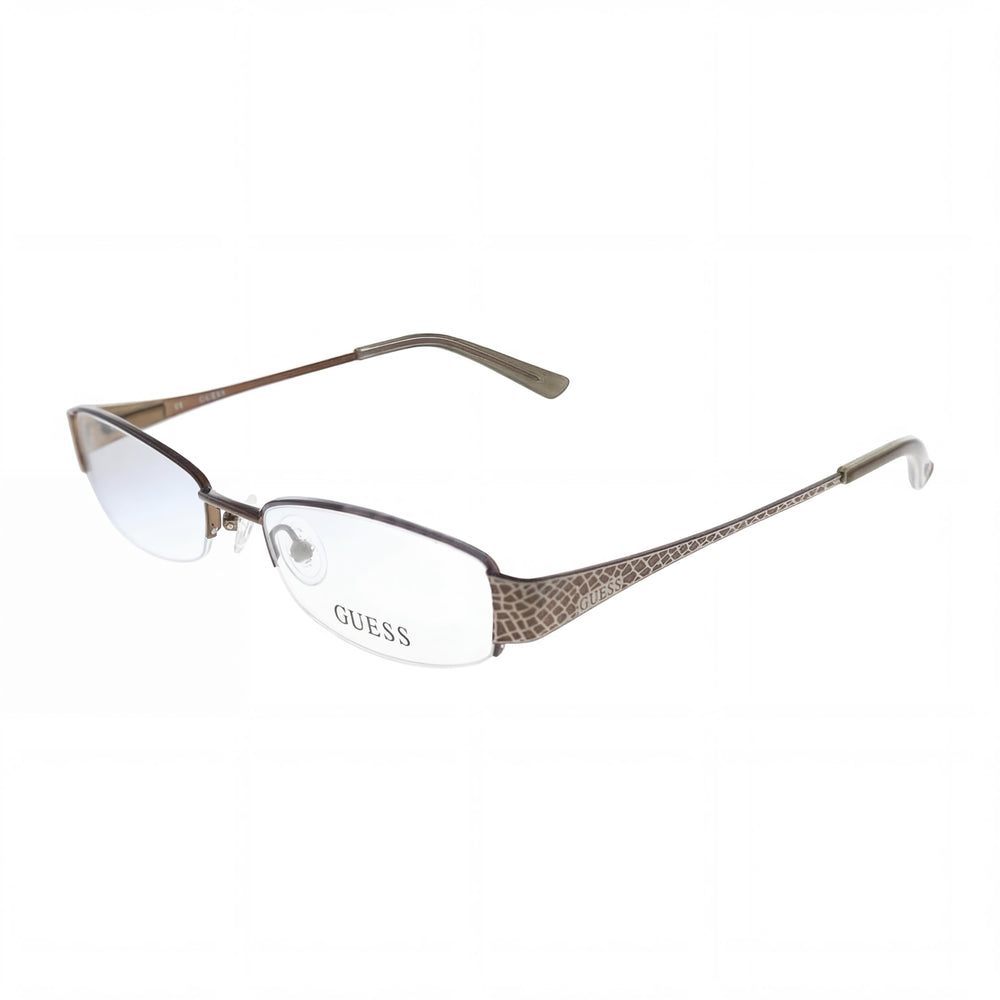 Guess GU 2270 Brown Rectangle Eyeglasses for Women, Metal frame
