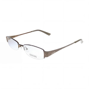 Guess GU 2270 Brown Rectangle Eyeglasses for Women, Metal frame