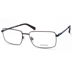 Guess GU 50042 002 Black Mate Rectangle Eyeglasses for Women, Clear lens